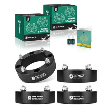 Imagem de YHTAUTO Espaçadores de roda de 4 x 156 mm de 5 cm para modelos Kawasaki e Polaris, Ranger, Sportsman, RZR, Lakota 300, Mojave 250, Tecate 4 4 espaçadores de pneu com pinos de grau M12 x 1,5 e 12,9, furo do cubo de 131 mm, 4 peças, preto