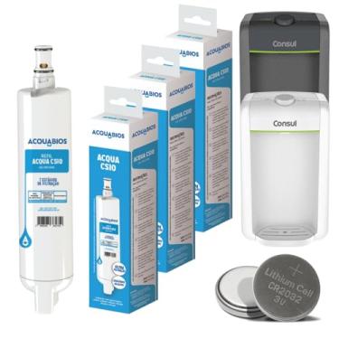 Imagem de Kit 3 Filtro Refil Classe A compatível Purificador Consul Facilite Cpc30 Cpc31 Cpb34 Cpb35 Bateria