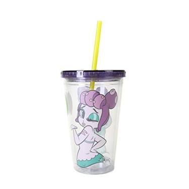 Imagem de JUST FUNKY Copo de viagem Cuphead, MERMAID & MEDUSA Copo de viagem de parede dupla, 473 ml