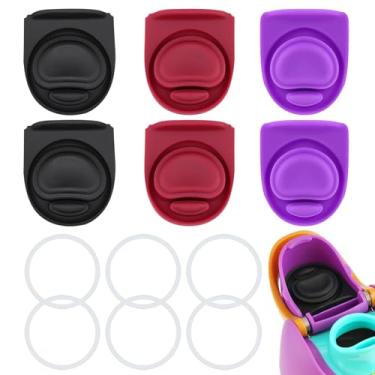 Imagem de 6 anéis de vedação e 6 peças de rolha de substituição para Owala FreeSip 680.4 g 947.2 g, tampa de vedação de vedação para Owala 16/19/24/32/1,134 g, tampa de boca de vedação de silicone, acessórios