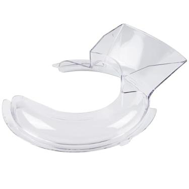 Imagem de Protetor de derramamento para batedeira KitchenAid, protetor contra respingos Kitchenaid para batedeiras de cabeça inclinada, aço inoxidável, vidro, tigelas de cerâmica, compatível com batedeira