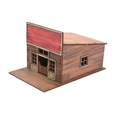 Imagem de menolana Kit de modelo de construção de cidade em escala 1/72, quebra-cabeças 3D de madeira para adultos, diorama faça você mesmo, modelo de arquitetura para, Bar