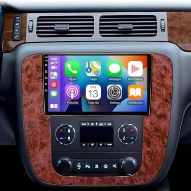 Imagem de [4+64G] Rádio estéreo para carro Android14 de 9 polegadas com Carplay/Android Auto compatível com GMC Sierra Yukon Savana Chevy Silverado Tahoe Suburban Buick Enclave 2007 2008 2009 2010 2011 2012
