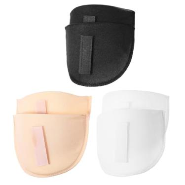 Imagem de Ptwola 3 pares de ombreiras para roupas femininas, esponja macia, antiderrapante, removível, almofada de ombro reutilizável, sem necessidade de costura, ombros altos e baixos, realçador para homens