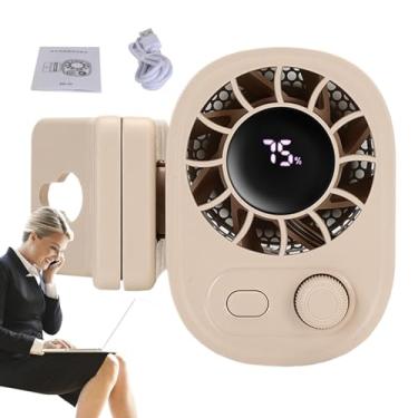 Imagem de Ventilador de cintura portátil, ventilador usável - clipe de cintura portátil de 1800 mAh com velocidade ajustável para acampamento, pesca, correios, caminhantes, trabalhadores