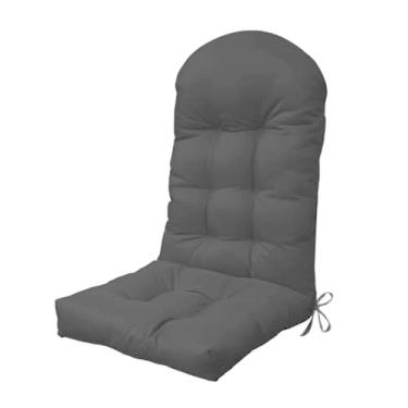 Imagem de BCKNT Almofada de cadeira Adirondack, 122 x 50 x 12 cm, almofada de cadeira de balanço engrossada ampliada com tecido à prova de respingos, suporte alto para as costas com laços