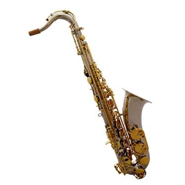 Imagem de Saxofone profissional B-Flat banhado a ouro niquelado com acessórios para estudantes adultos iniciantes