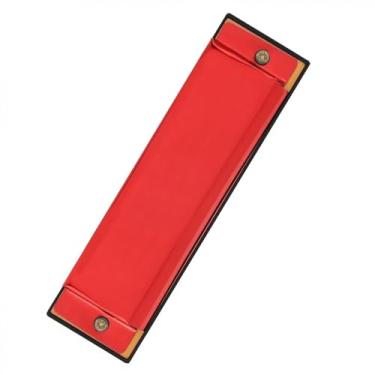 Imagem de Gaita profissional Play Harmonica 10-Hole C Key Red Standard Sound Blues Harmonica adequada para iniciantes