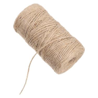 Imagem de Corda de juta natural colorida 100 m cilindro corda de artesanato resistente para artes DIY e decoração festiva jardinagem e uso em agrupamento