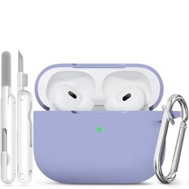 Imagem de Capa para Airpods Pro 3 (2025), capa de silicone macio para Apple AirPods Pro 3ª geração, capa com limpeza e chaveiro, à prova de choque e proteção antiarranhões