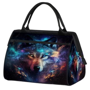 Imagem de Bolsa pequena para o fim de semana para mulheres e homens, com autismo, colorida, dobrável, para viagem, bolsa esportiva leve para academia, Cor: 16, 15.2*8.3*11.6 inch, Moderno