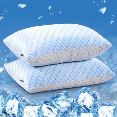 Imagem de Set de 2 Almohadas Estándar Puredown de Espuma Ajustable y Refrigerant