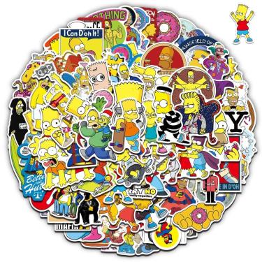 Imagem de Pacote de adesivos Simpsons Anime Waterproof Vinyl 100 unidades