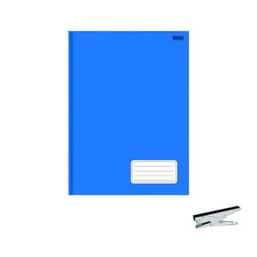 Imagem de Kit Caderno Brochurão Capa Dura 96 Folhas KBOM e Grampeador Alicate HP45