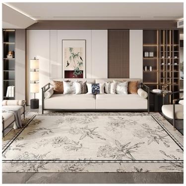 Imagem de SPXMQSS Tapete de sala de estar, tapete para quarto com suporte antiderrapante, tapete lavável de pelo baixo para sala de estar, quarto, sala de jantar, escritório A 200 x 300 cm