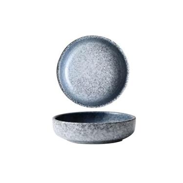 Imagem de prato de lanche Prato de tempero cerâmica, pratos vinagre para molho soja, prato aperitivo, sushi, utensílios mesa em destaque tigela de sopa(Blue)