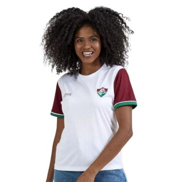 Imagem de Camisa Braziline Fluminense Mistura Feminina - Branco M-Feminino