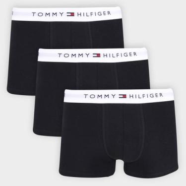 Imagem de Kit Cueca Boxer Tommy Hilfiger Trunk Masculina - 3 Peças, Preto, P