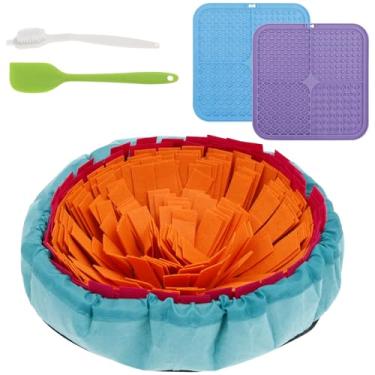 Imagem de Brinquedos interativos de tapete de lamber para cães, quebra-cabeça interativo para farejar, alimentador lento para manter os animais de estimação ocupados e reduzir a ansiedade para estimular o