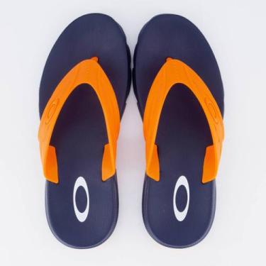 Imagem de Chinelo Oakley Raptor Preto e Laranja, 41