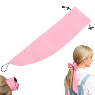 Imagem de TARSHYRY Touca de Banho à Prova de água para Cabelos Longos, Gorro de Manga de Cabelo Reutilizável para Mulheres Com Rabo de Cavalo, Chapéu de Banho Elástico Grande para Tranças, Cabelos