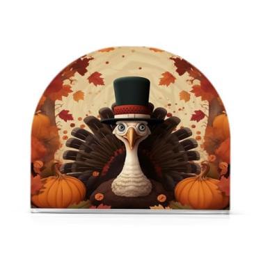 Imagem de Wassud Porta-guardanapos de acrílico Happy Rooster, dispensador de guardanapos de papel moderno em forma de U para mesa, cozinha, sala de jantar, bancada 1 peça (comporta 50-60 guardanapos)