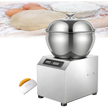 Imagem de KKSOUFX Amassadeira comercial de 5 a 8 kg, 1800 W, 1400 rpm, com dupla rotação,temporizador e função de aquecimento,Ideal para massas de pizza e pão,Perfeita para uso profissional
