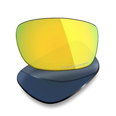 Imagem de Mryok Lentes de reposição ultra polarizadas compatíveis com óculos de sol Spy Optic Hielo, HD Polarized, proteção UV, resistente a impactos e ajuste perfeito - Ouro 24K