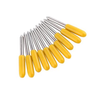 Imagem de FTVOGUE Faca de Corte de Aço de Tungstênio, Lâmina de Plotter, Cortador de Gravação de Precisão Com Lâminas de Serra de Fita para Adesivos, Cartões, Papel Kraft Com 10 Peças (30°)