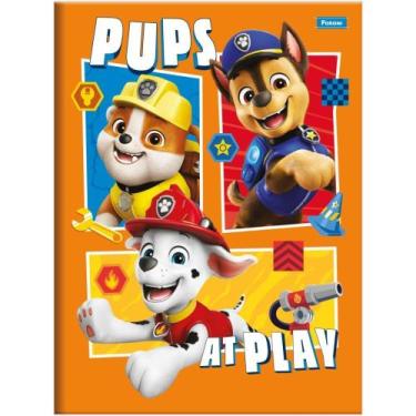 Imagem de Caderno Brochurão Capa Dura Patrulha Canina 48 Folhas Pacote com 5 - F