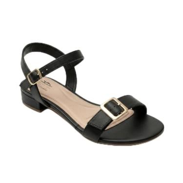 Imagem de Sandália Feminina 40 ao 44 Salto Bloco 2,5cm Conforto Fivela Ajustável - Clube das Rasteirinhas