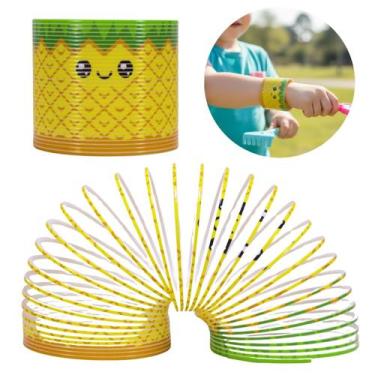 Imagem de Brinquedo Mola Maluca Clássica Infantil Divertida Formas Amarelo Abaca