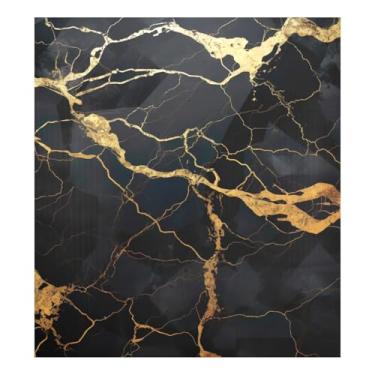 Imagem de Mármore Dourado Preto Decorativo Máquina de Lavar Porta Frontal Decoração, Capa de Máquina de Lavar Louça para a Frente 58 cm L x 66 cm A