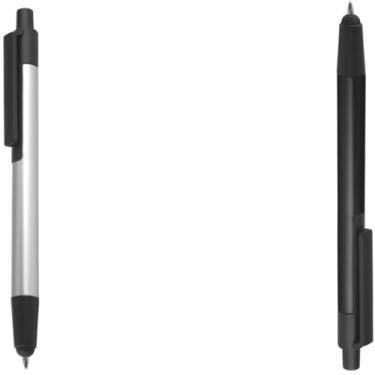 Imagem de Caneta Esferográfica em Metal, Retrátil, Ponta Touch, Escrita Azul, 0.5mm, Ambidestra, para Adultos (Prata e Preto)