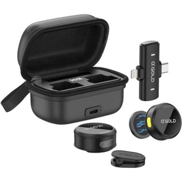 Imagem de Microfone de Lapela Sem Fio Bluetooth USB-C – Kit com 2 Microfones, Redução de Ruído, Longa Bateria, Alta Compatibilidade para Celular, iPhone, Android, Vídeos, Lives e Entrevistas. Linha Premium