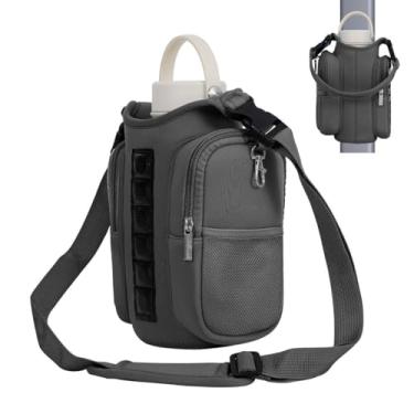 Imagem de Yanwela Bolsa magnética para garrafa de água para academia com suporte magnético forte para homens e mulheres carregarem o telefone pequenas garrafas e itens essenciais presos firmemente a superfícies