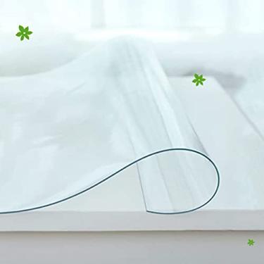 Imagem de LOERSS Tapete de cadeira de mesa de escritório, tapete de cadeira para pisos de carpete baixo, tapetes de escritório com carpete para cadeiras de computador, para escritório em casa (122 x 45 cm, 2 mm