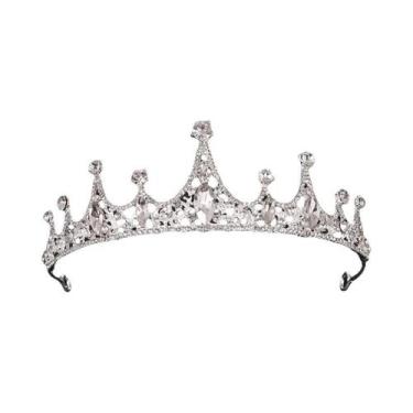 Imagem de Tiara De Cristal Barroca Para Noivas, Coroa De Casamento, Joia De Cabe