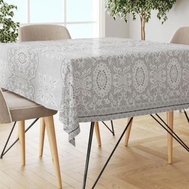Imagem de Toalha Mesa Plástica Térmica Renda Art 8 e 10 lugares 2,50 - Idealiza