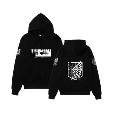 Imagem de Moletom Com Capuz Masculino De Anime Japonês Attack on Titan Casual So