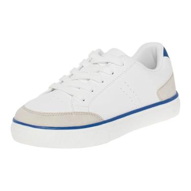 Imagem de State Street Tênis esportivo casual infantil Zander da Payless, Branco/azul (cordões), 16