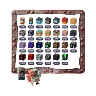 Imagem de Blocos De Construção Magnéticos Estilo Pixel Brinquedo Cubo Com Tampa 