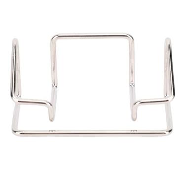 Imagem de Business Card Holder Desk Stand Metal Iron Modern Stylish Professional Office Home Desk Organizer 5 Pack Large Capacity Card Display (Prata)