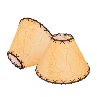 Imagem de Wellmet Conjunto De 2 Abajures Redondos De Pergaminho, Abajur De Substituição De 5" X 14" X 9", Sem Necessidade De Montagem, Abajur Clássico Moderno Para Abajur De Mesa, Abajur De Cabeceira, Abajur