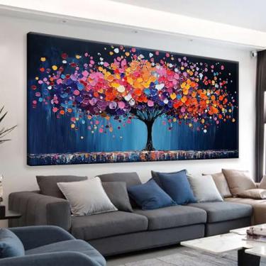 Imagem de Suconvng Arte em tela decoração de parede moderna minimalista galeria pintura abstrata árvore da vida impressão de arte de parede floral imagens de arte de parede para quarto cozinha escritório arte