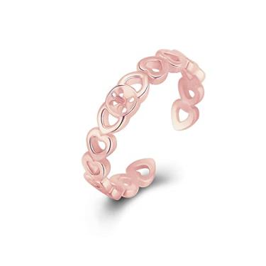 Imagem de LGSY Anéis ajustáveis de prata esterlina/banhado a ouro/ouro rosa com design de coração para mulheres, design de anel de pérola, acessórios com assento de pérola para fazer joias de pérolas DIY,