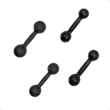 Imagem de Kit Halteres de Ferro Fundido Pintado - Pares de 1 e 2 Kg - BOX INGÁ