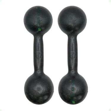 Imagem de Par de Halteres de Ferro Fundido Pintado - 3 Kg - BOX INGÁ
