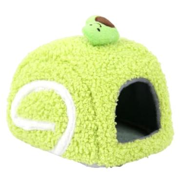 Imagem de Generic Cama quente e aconchegante para hamster, acessório para habitat, confortável e adorável para dormir, toca para porquinho-da-índia, gerbil, Verde