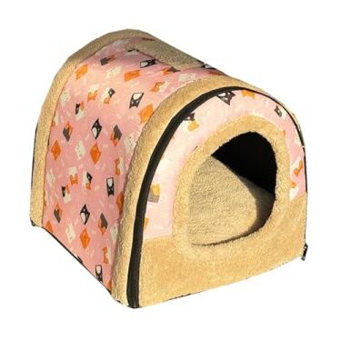 Imagem de Baoblaze Toca para Gatos, Tenda Antiderrapante com Proteção Fechada, Quente e Aconchegante para Gatinhos e Filhotes no Inverno, Macia Fácil de Limpar, M